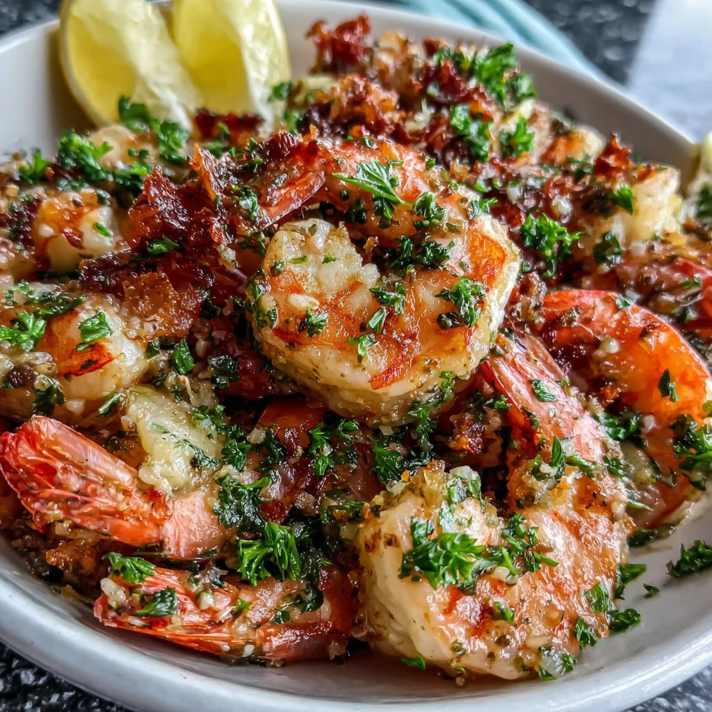 Lemon Garlic Shrimp Plate