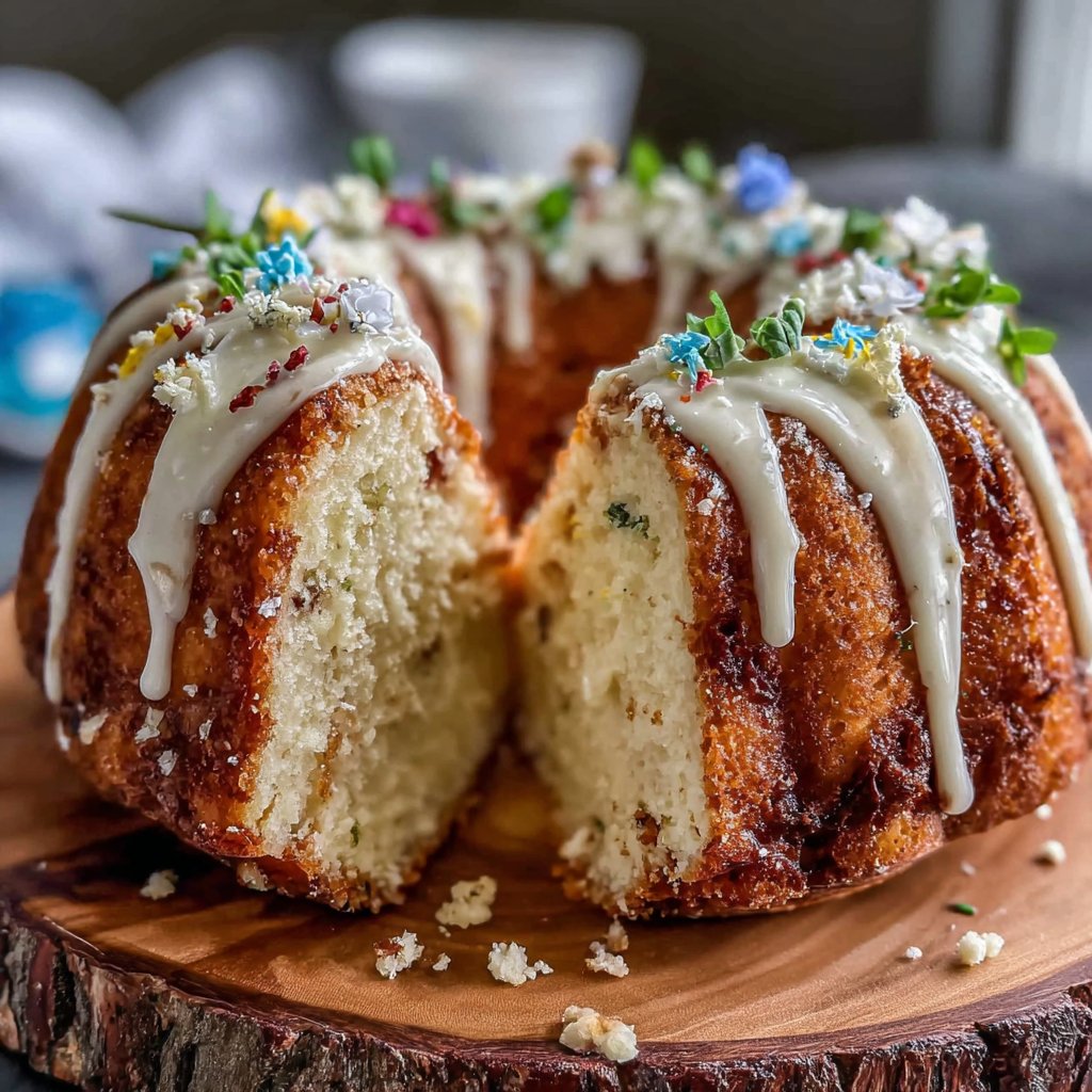 Spring Flower Bundt Cake