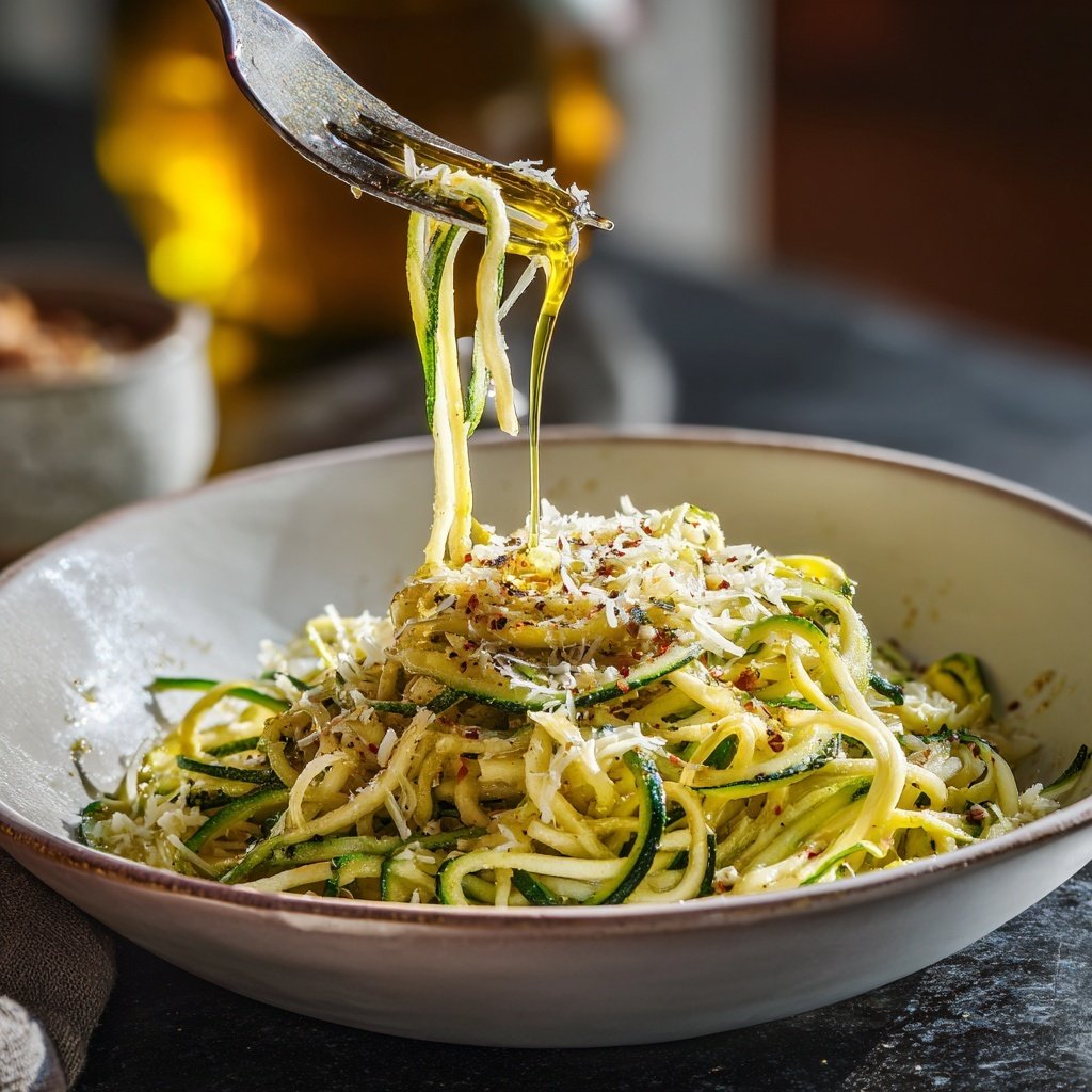 Garlic Parmesan Zoodle Bowl